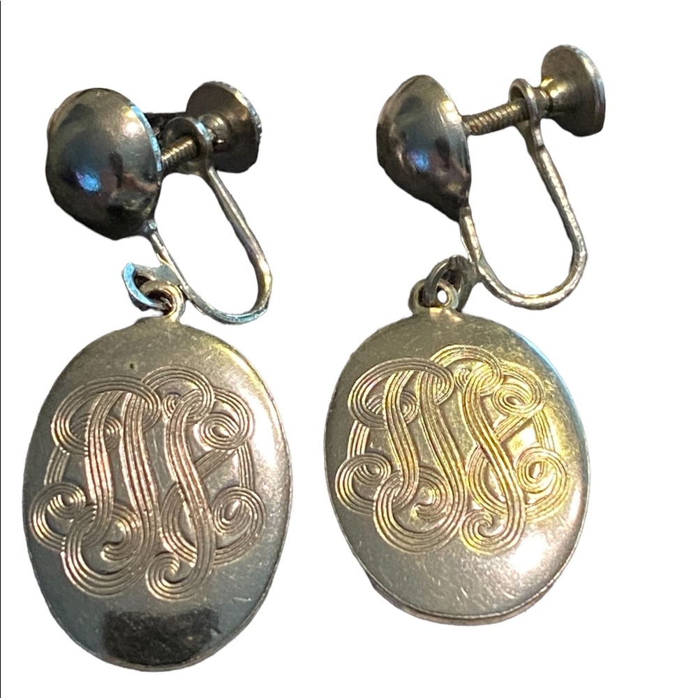 Vintage Metal Screw-back Earrings